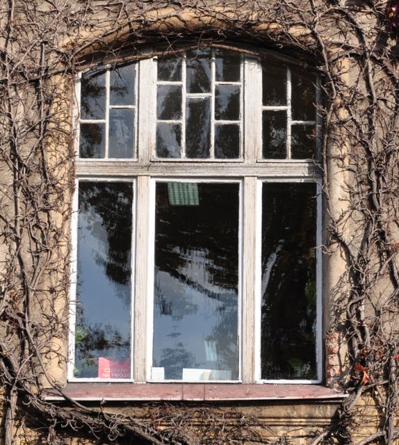 okno łukowe ze szprosami
